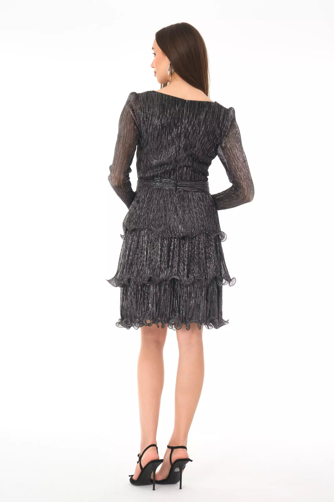 FRV Silver moonlight long sleeve mini dress - Halton Hills