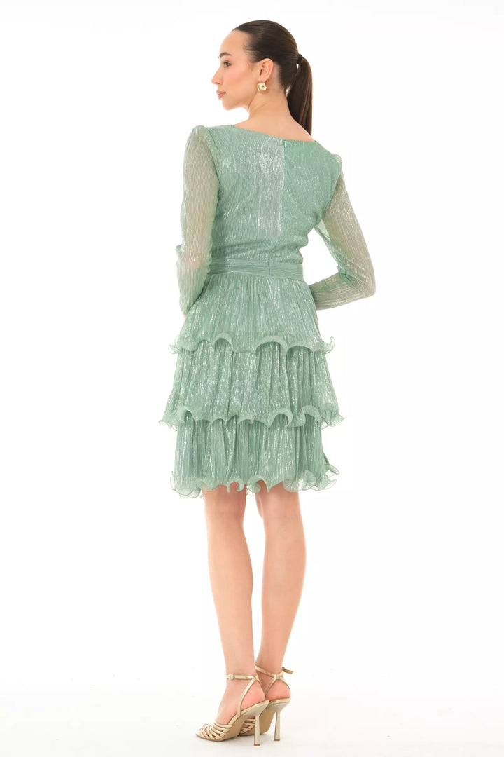FRV Mint green moonlight long sleeve mini dress - Cremona