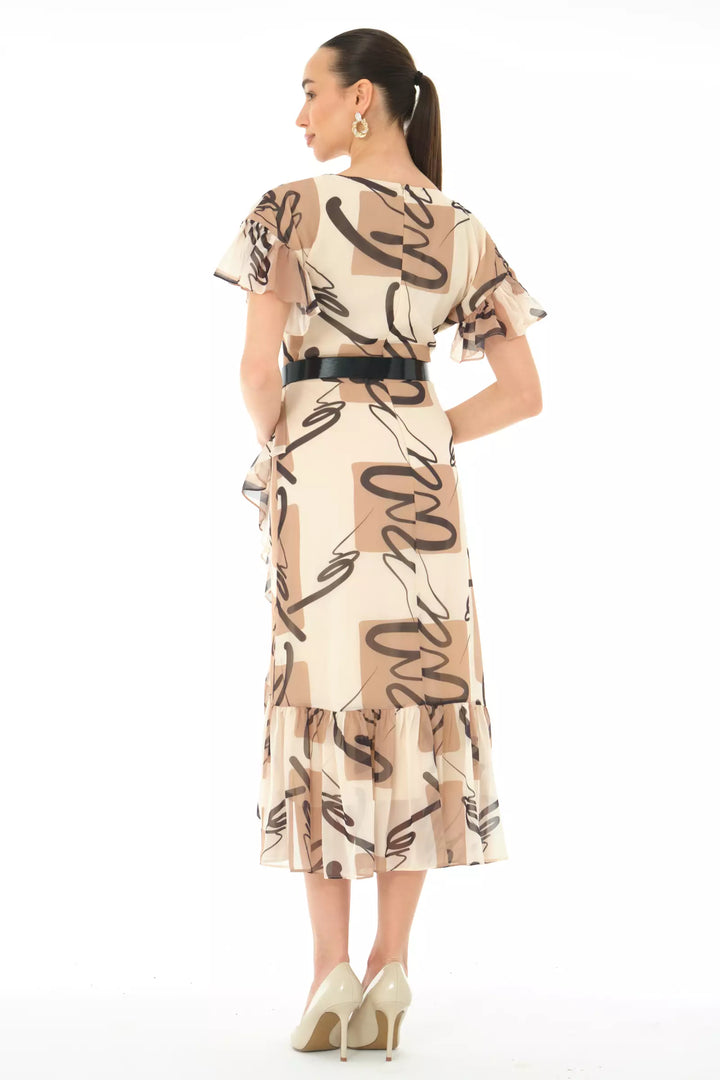 FRV Printed chiffon sleeveless midi dress - Toowoomba