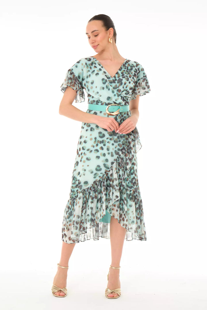FRV Printed chiffon sleeveless midi dress - Norwich