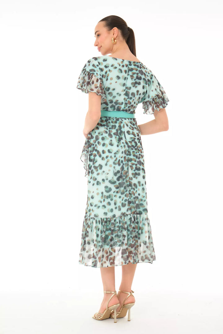 FRV Printed chiffon sleeveless midi dress - Norwich