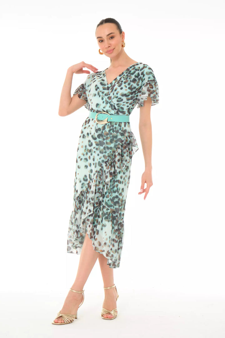 FRV Printed chiffon sleeveless midi dress - Norwich
