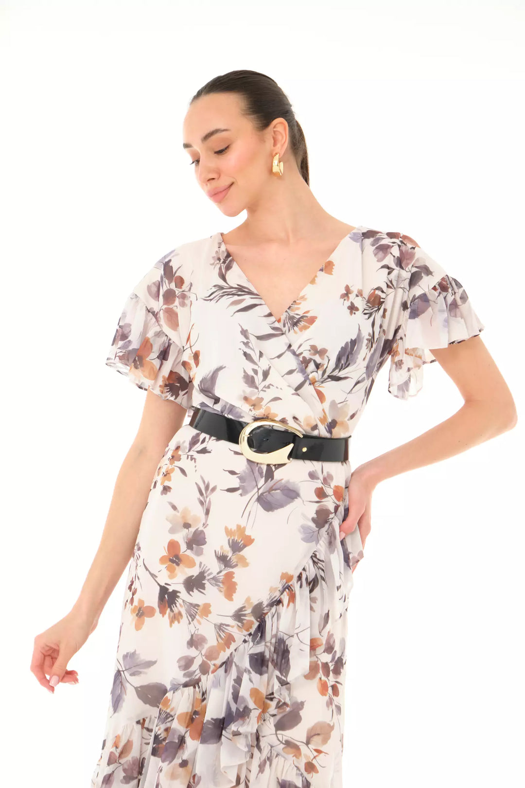 FRV Printed chiffon sleeveless midi dress - Boucherville