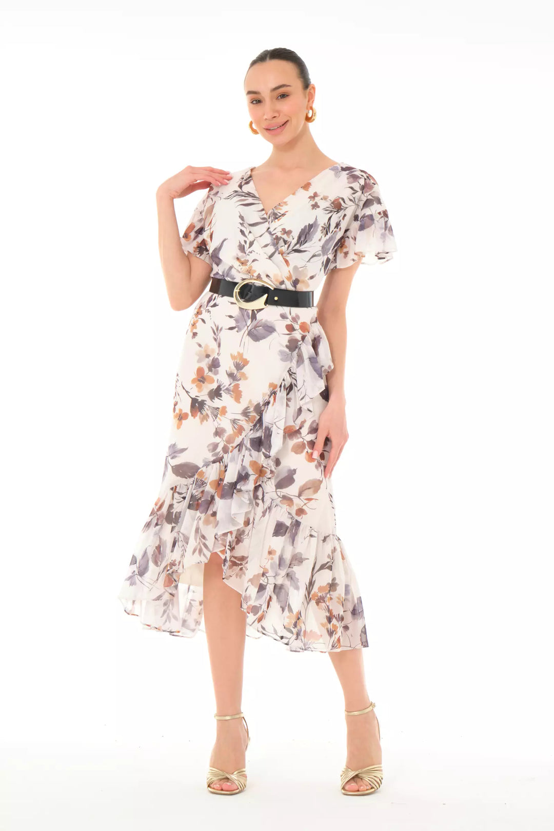 FRV Printed chiffon sleeveless midi dress - Boucherville