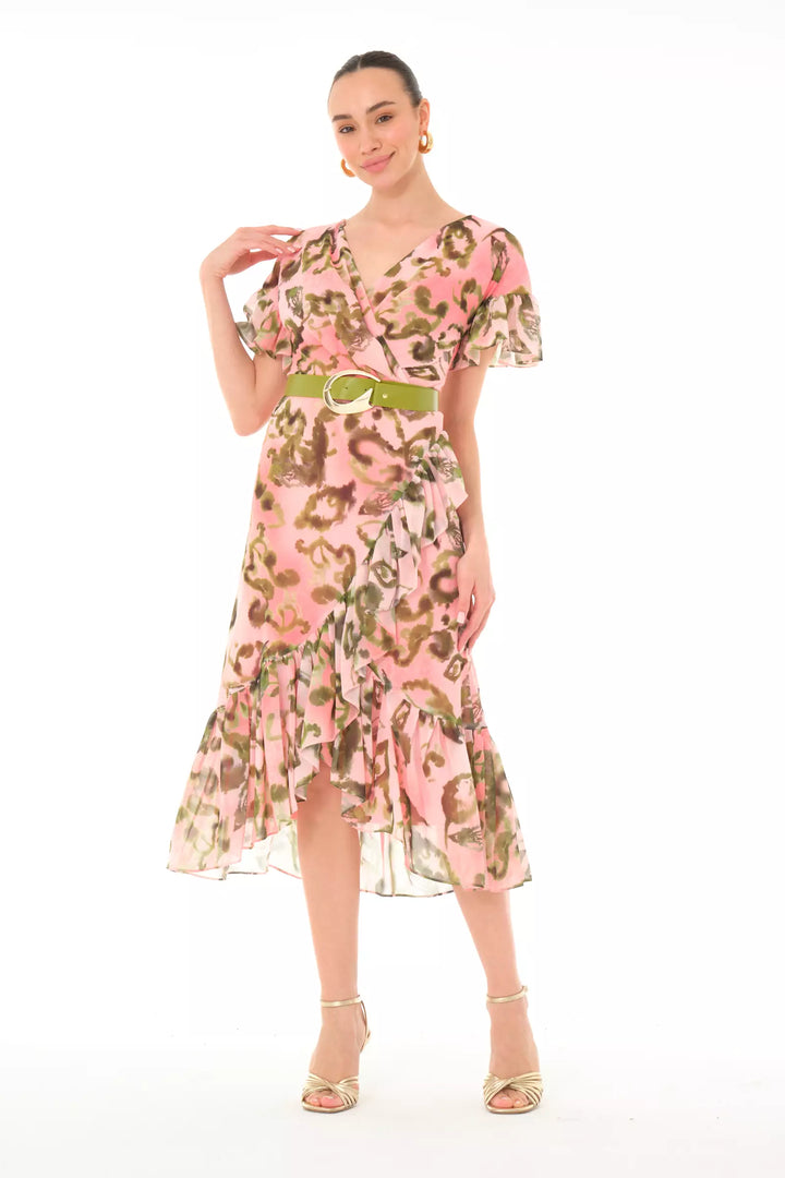 FRV Printed chiffon sleeveless midi dress - Chilapa de Álvarez