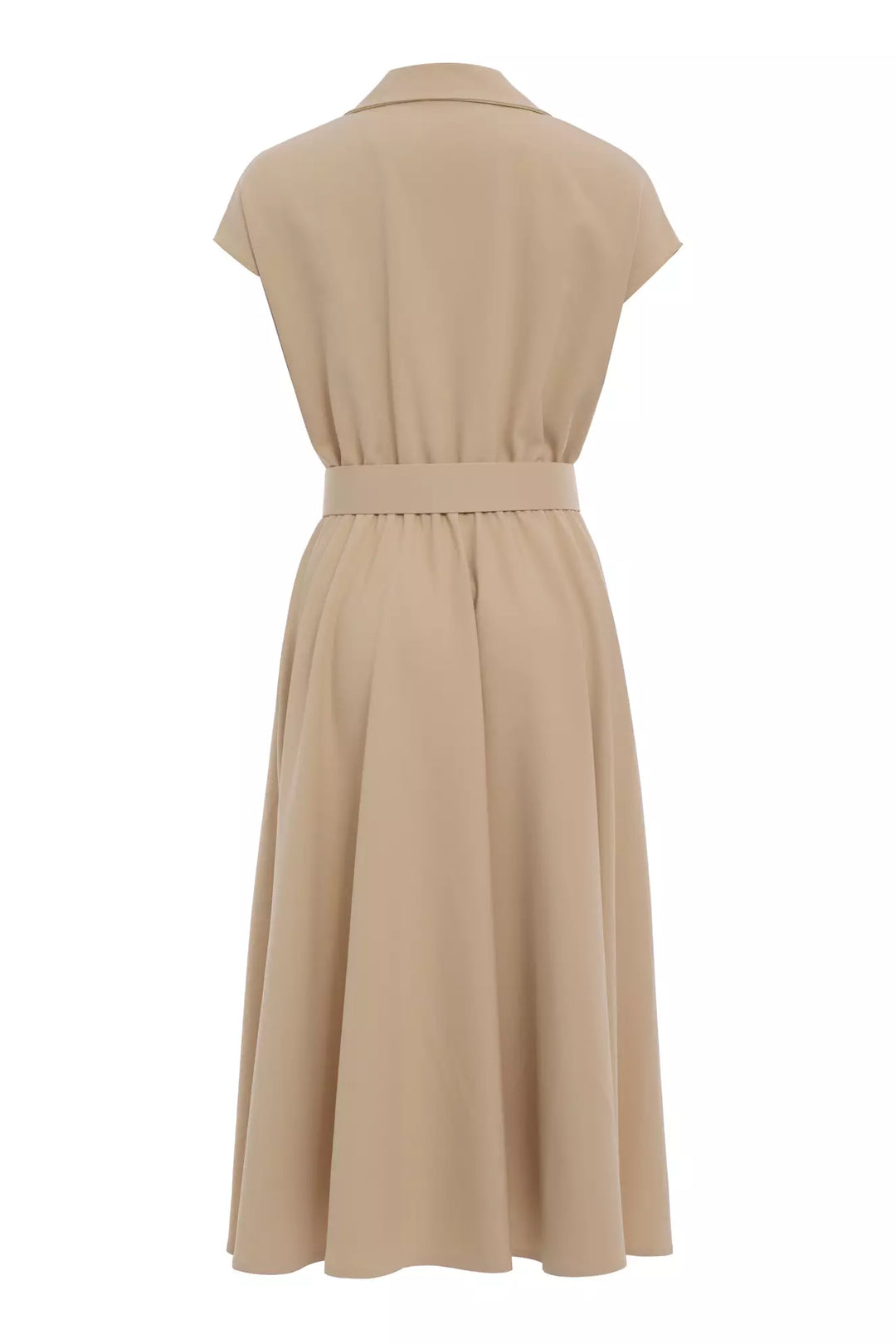 FRV Beige crepe sleeveless midi dress - Felgueiras