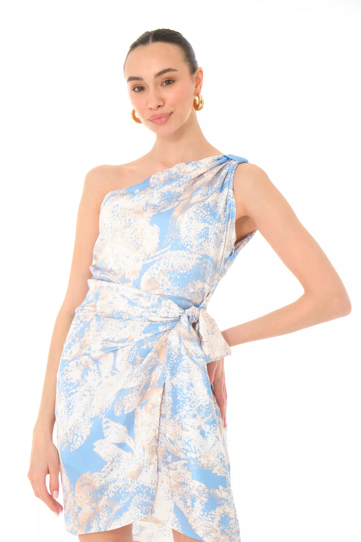 FRV Printed satin sleeveless mini dress - Melle