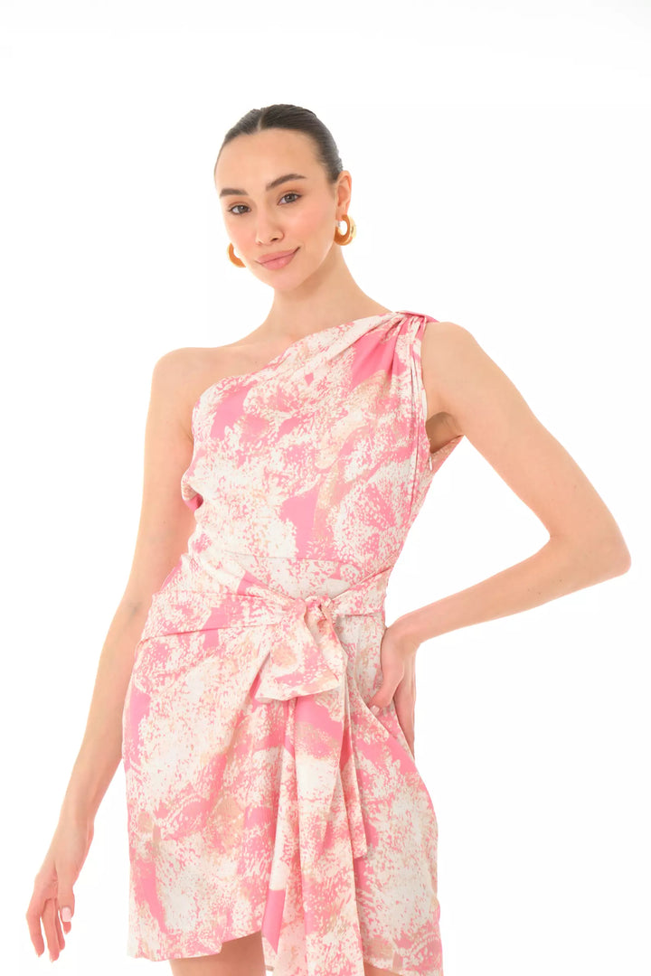 FRV Printed satin sleeveless mini dress - Gent