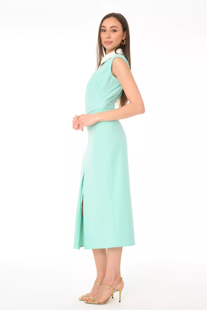 FRV Mint green crepe sleeveless midi dress - Garbsen