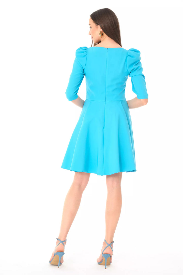 FRV Blue crepe 3/4 sleeve mini dress - Claremont