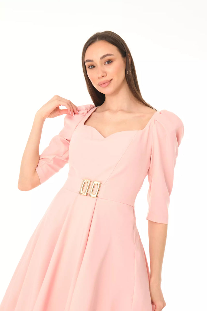 FRV Blush crepe 3/4 sleeve mini dress - Cantù