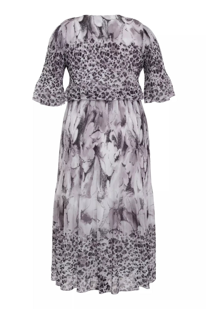 FRV Printed plus size chiffon short sleeve midi dress - Bolton