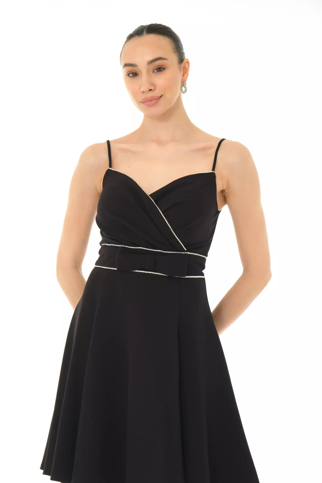 FRV Black crepe sleeveless mini dress - Lake Elsinore