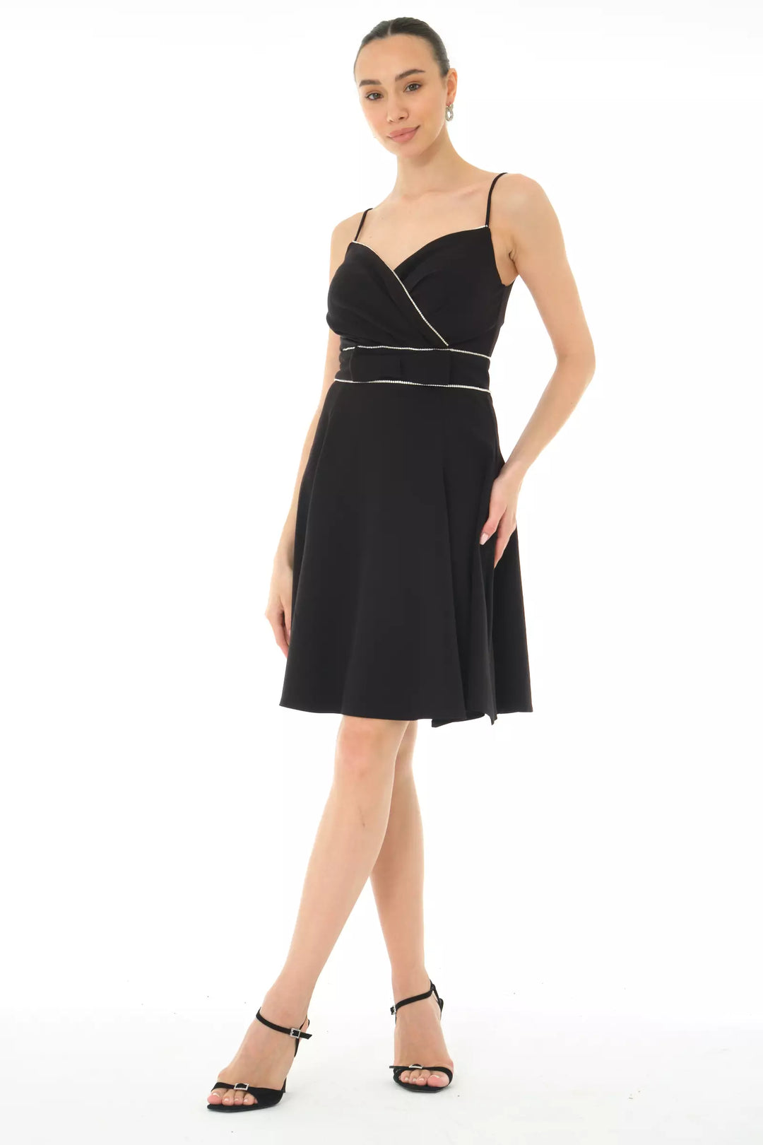 FRV Black crepe sleeveless mini dress - Lake Elsinore