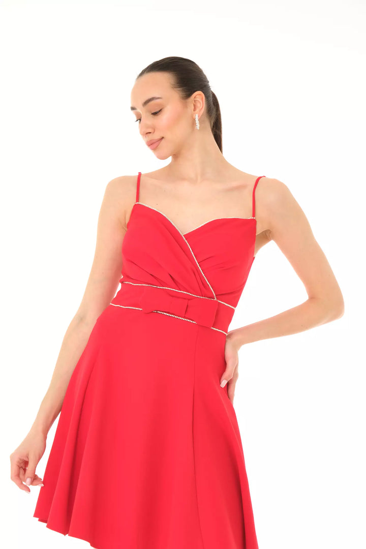 FRV Red crepe sleeveless mini dress - Waltham