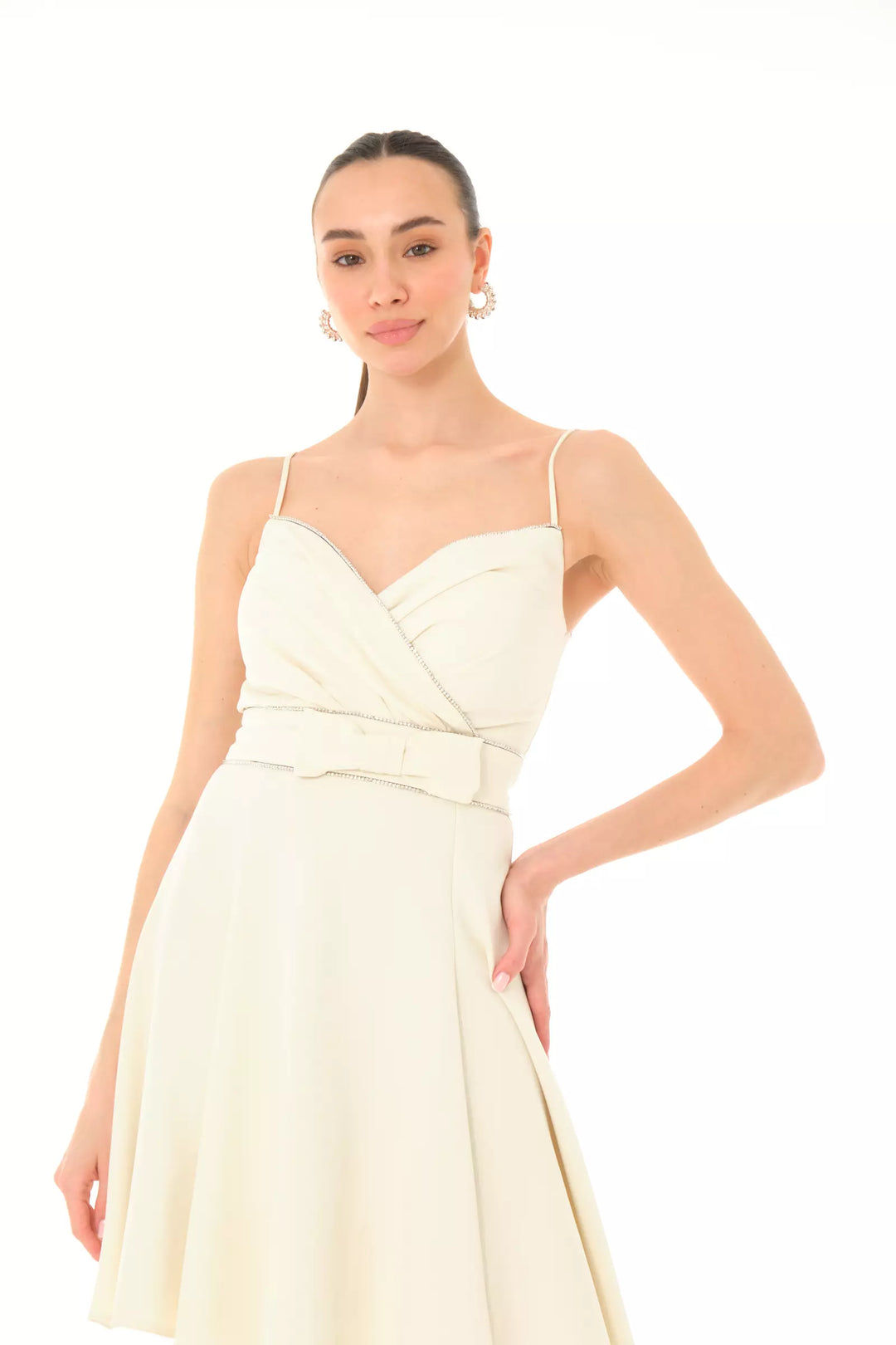 FRV White crepe sleeveless mini dress - Sinsheim