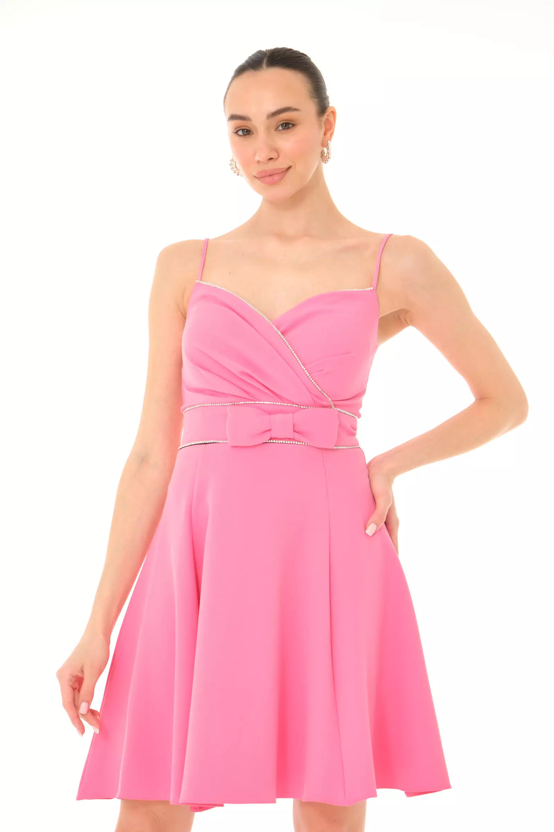 FRV Pink crepe sleeveless mini dress - San Pedro Garza García