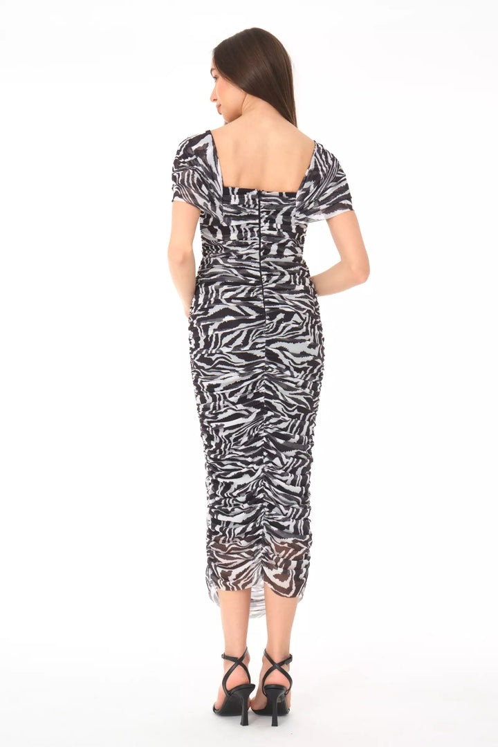 FRV Printed tulle sleeveless midi dress - Dunstable