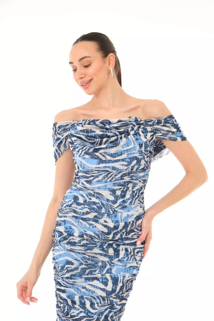 FRV Printed tulle sleeveless midi dress - Namur