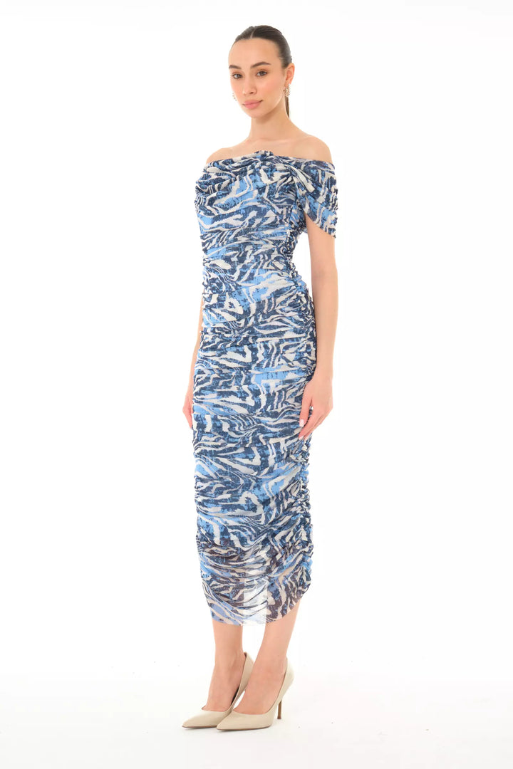 FRV Printed tulle sleeveless midi dress - Namur