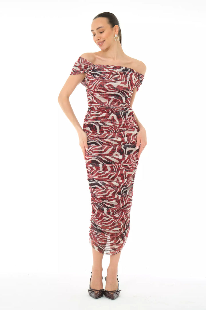FRV Printed tulle sleeveless midi dress - Ulm