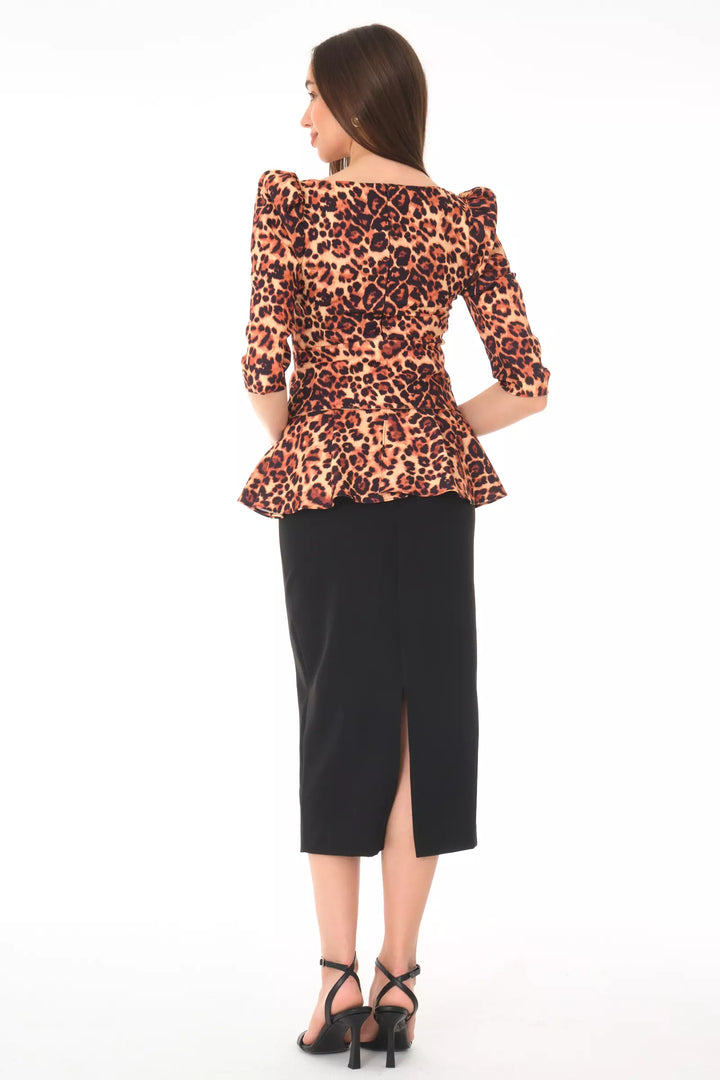 FRV Printed crepe 3/4 sleeve midi dress - Rayleigh