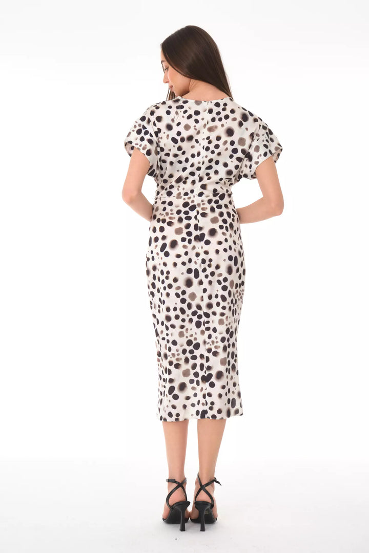 FRV Printed satin short sleeve midi dress - Ecatepec