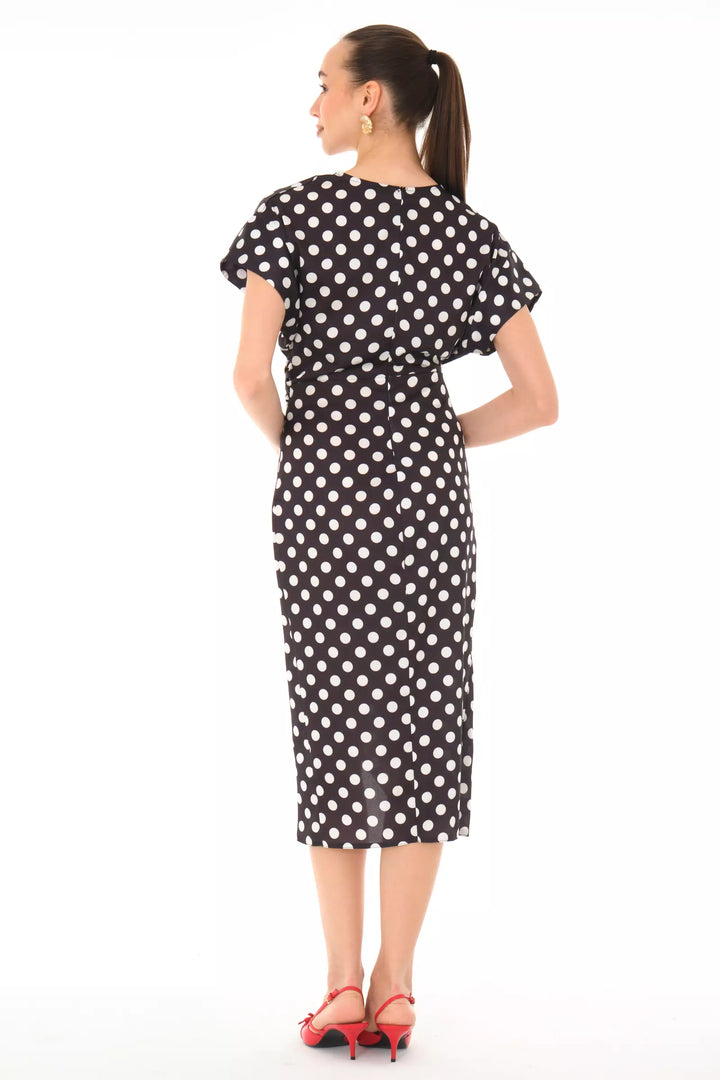 FRV Printed satin short sleeve midi dress - Cape Girardeau