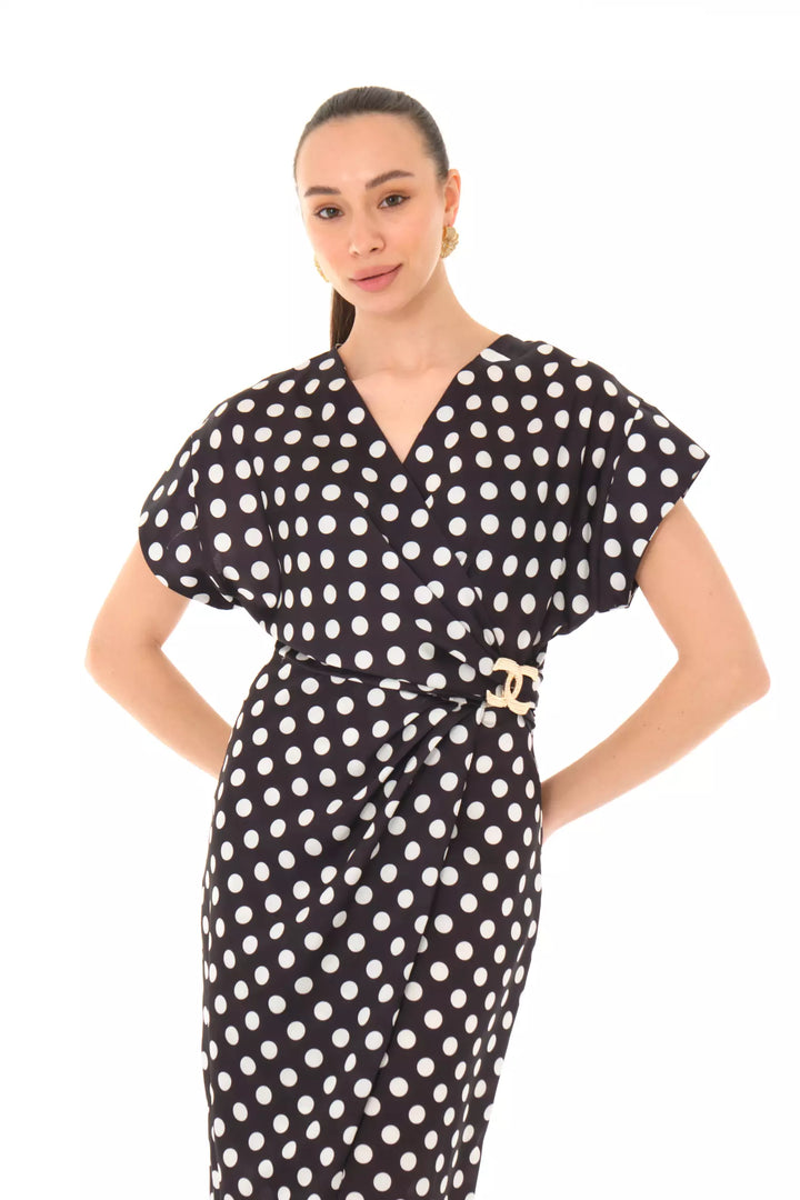 FRV Printed satin short sleeve midi dress - Cape Girardeau