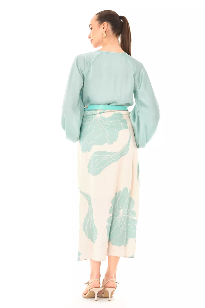 FRV Printed satin long sleeve maxi dress - Giurgiu