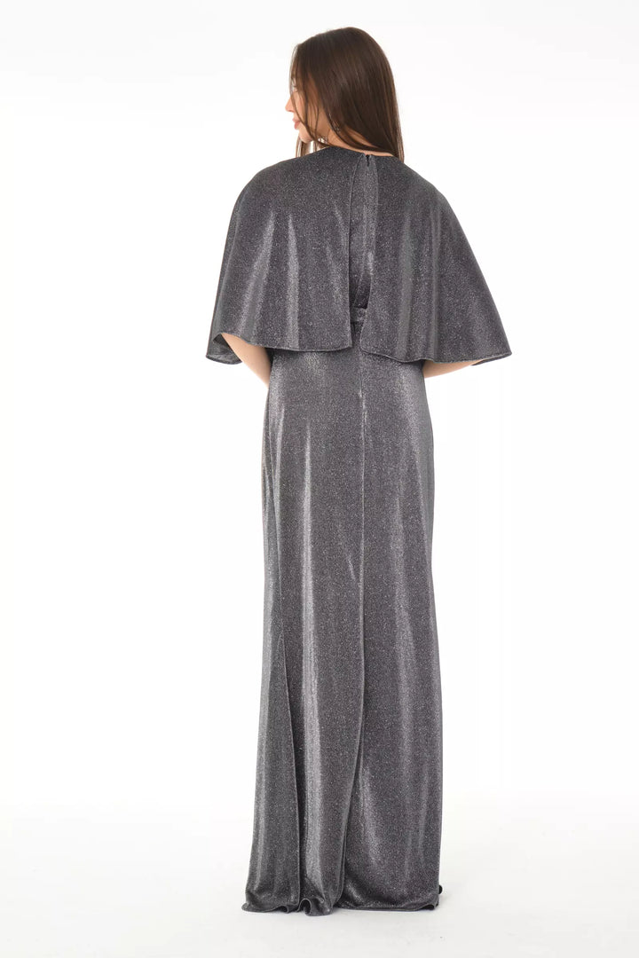 FRV Silver silvery short sleeve maxi dress - Zaandam
