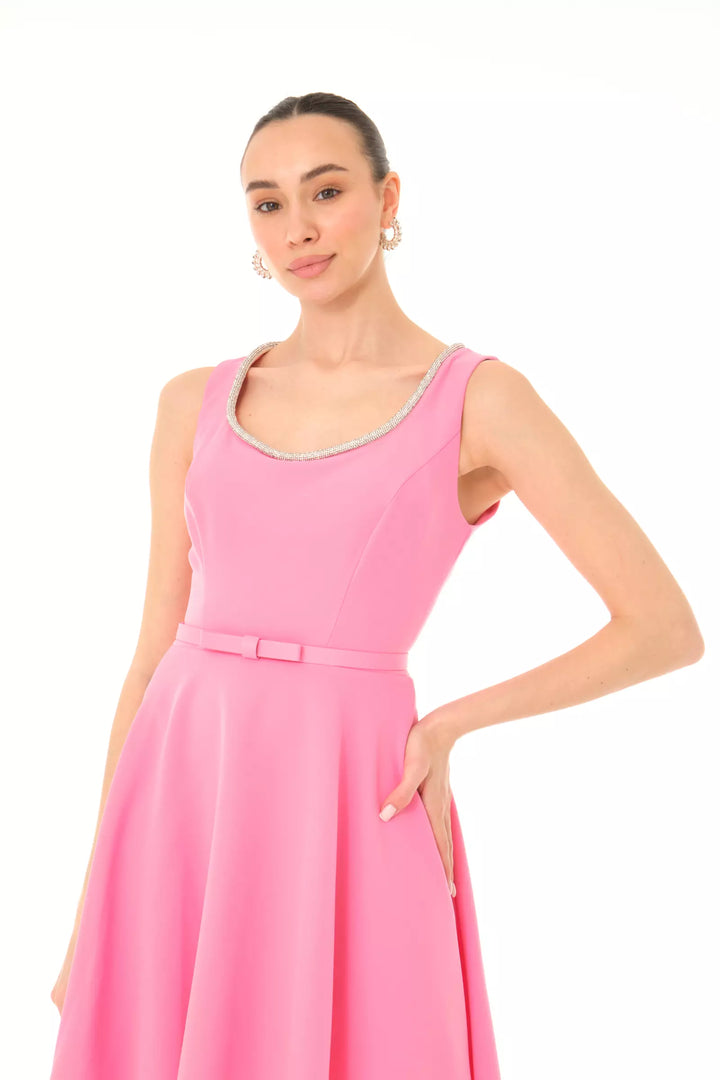 FRV Pink crepe sleeveless mini dress - Boca Raton