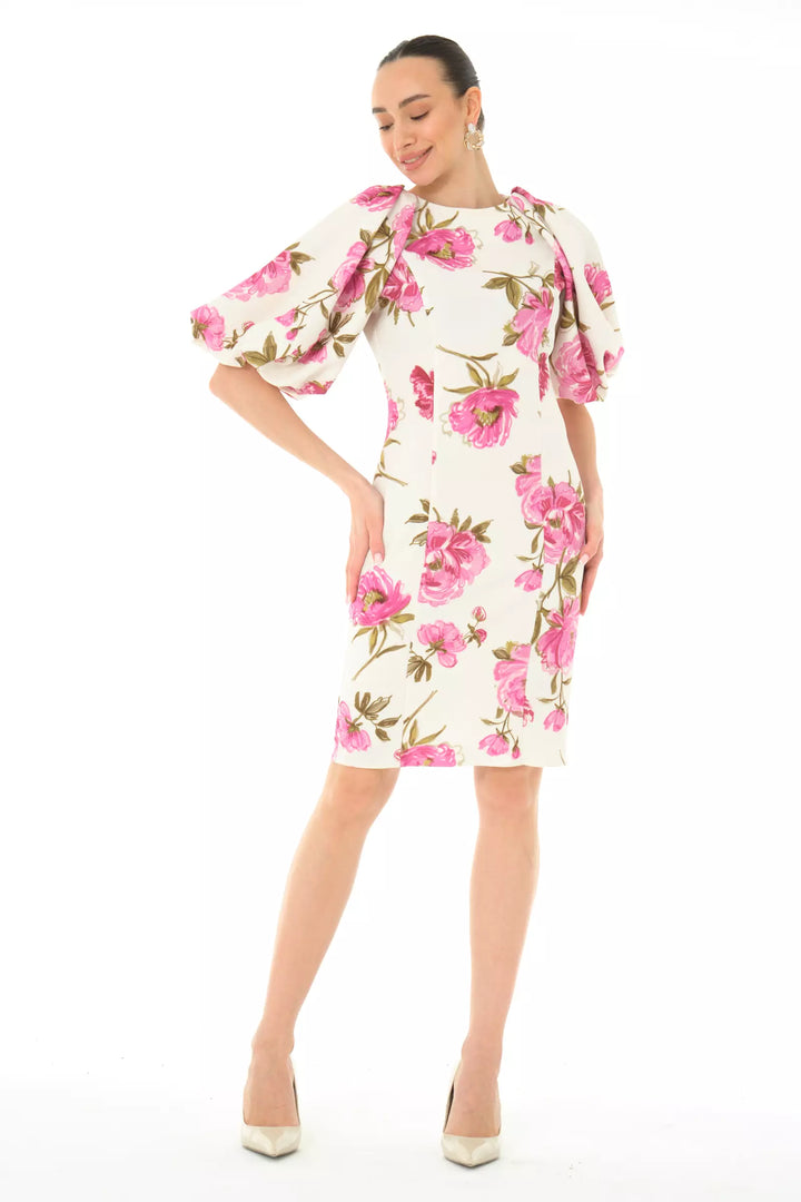 FRV Printed crepe short sleeve midi dress - Kremenchuk