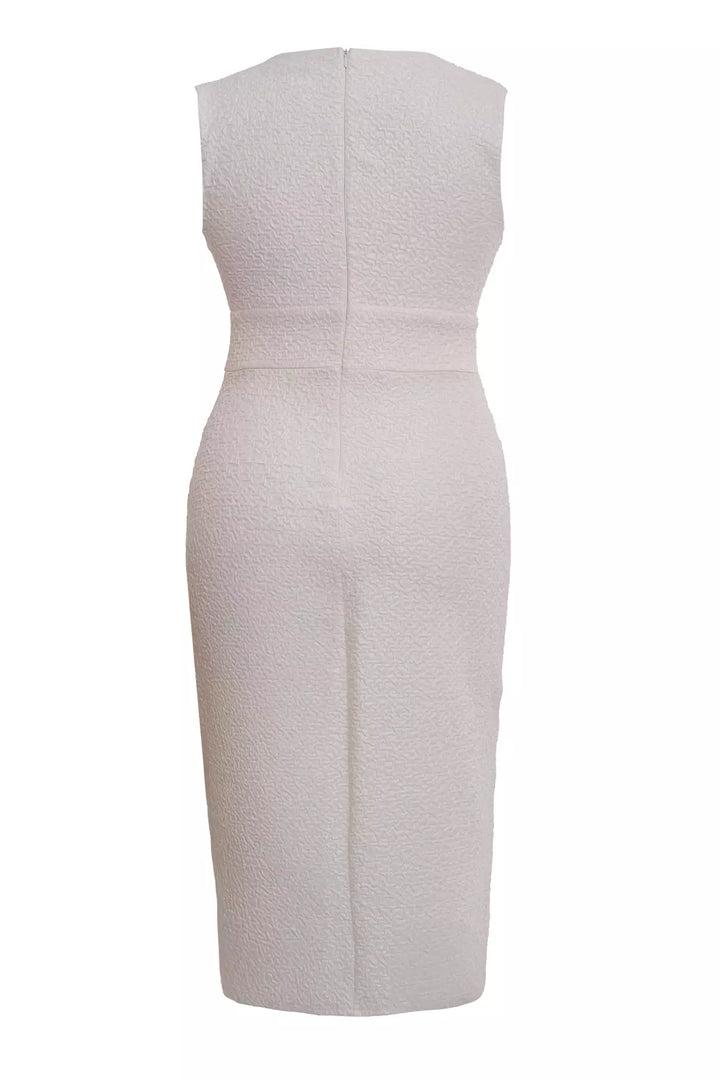 FRV White plus size jakar sleeveless midi dress - Lakewood