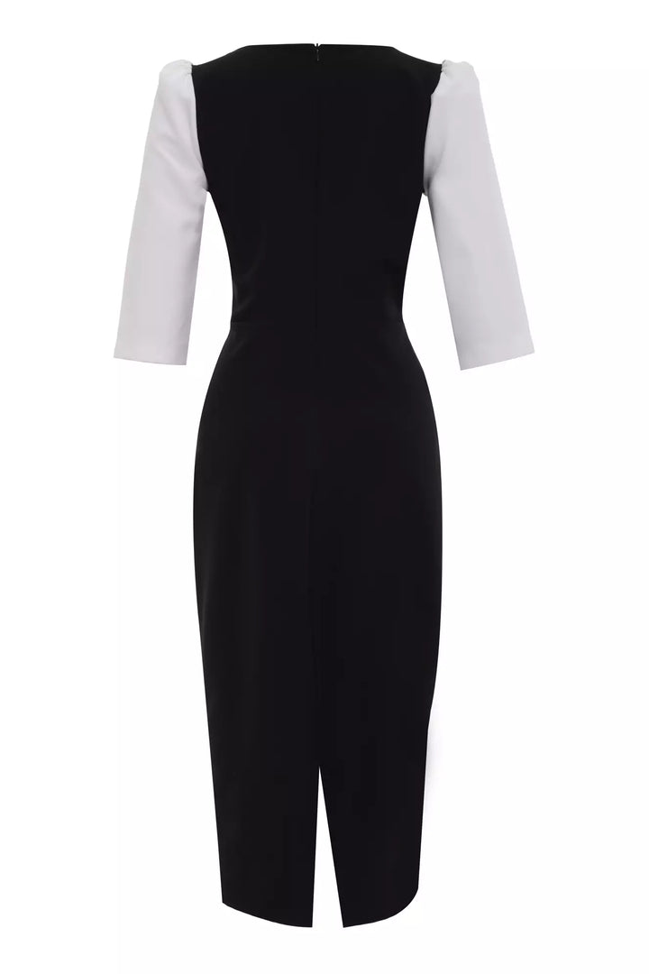 FRV Printed crepe 3/4 sleeve midi dress - Miami