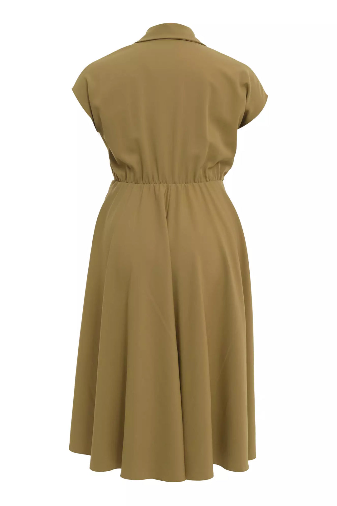 FRV Peanut green plus size crepe sleeveless midi dress - Guimarães