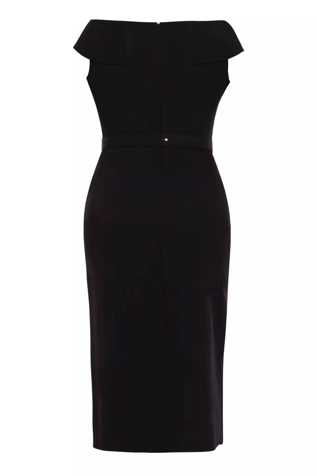 FRV Black plus size crepe sleeveless midi dress - Auburn