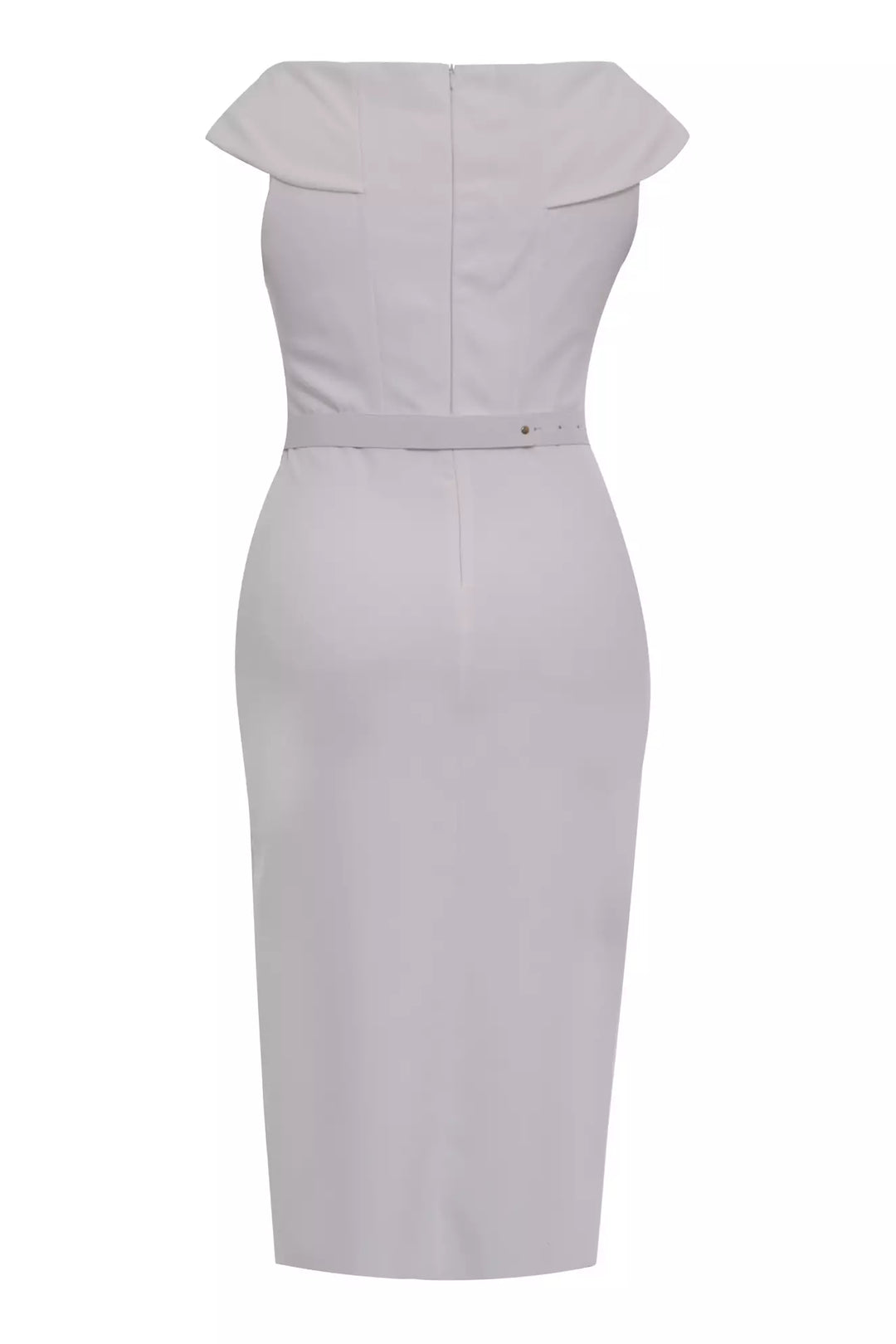 FRV White plus size crepe sleeveless midi dress - Wyoming
