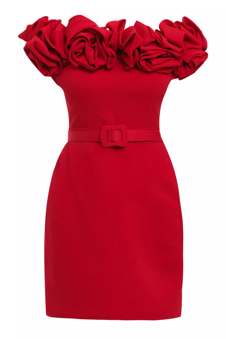 FRV Red crepe sleeveless mini dress - Palo Alto