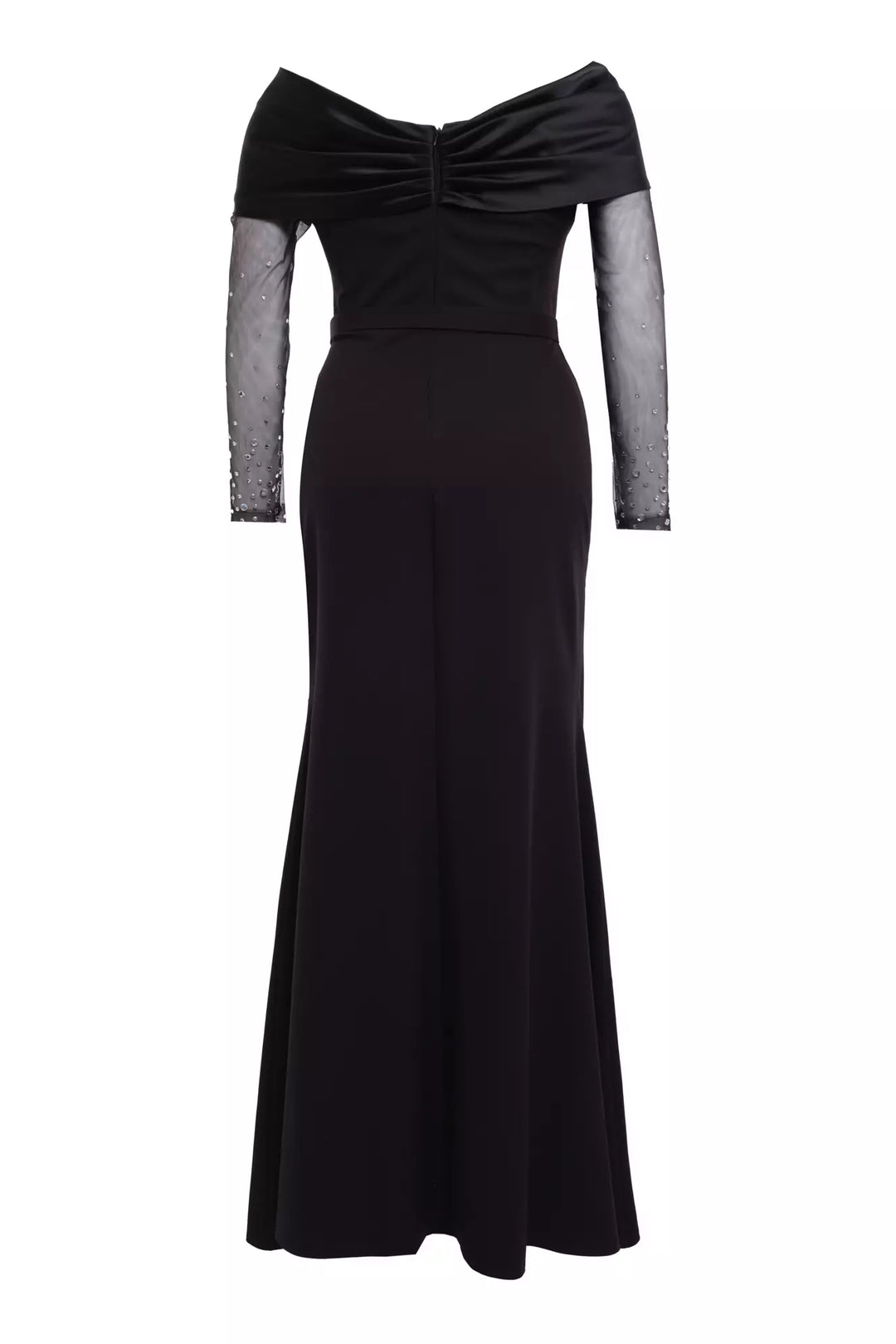 FRV Black plus size crepe long sleeve maxi dress - Sioux City