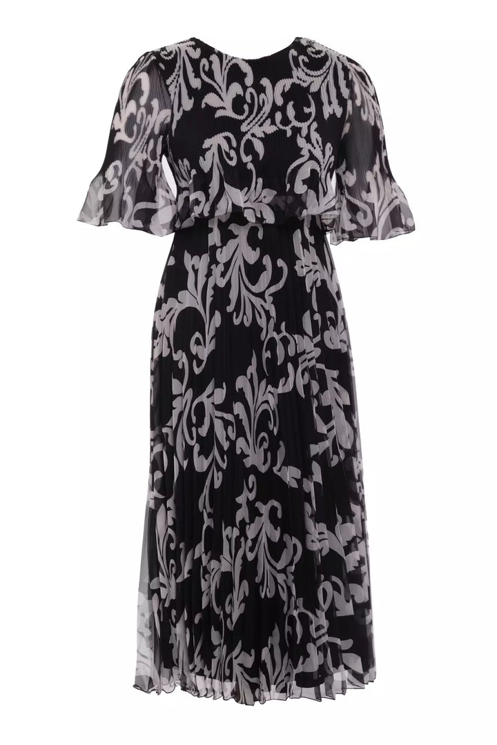 FRV Printed chiffon short sleeve midi dress - Lamía