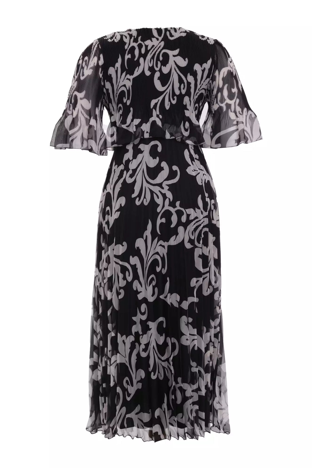 FRV Printed chiffon short sleeve midi dress - Lamía