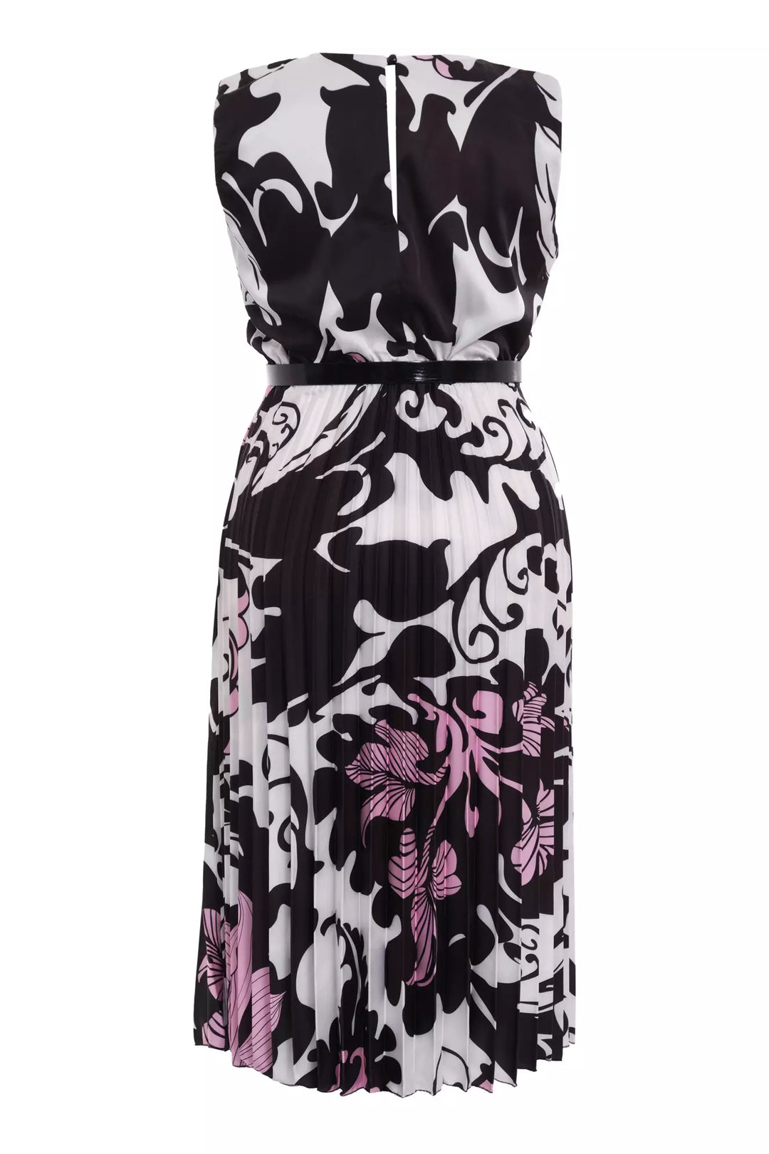 FRV Printed plus size satin sleeveless midi dress - Santurce-Antiguo