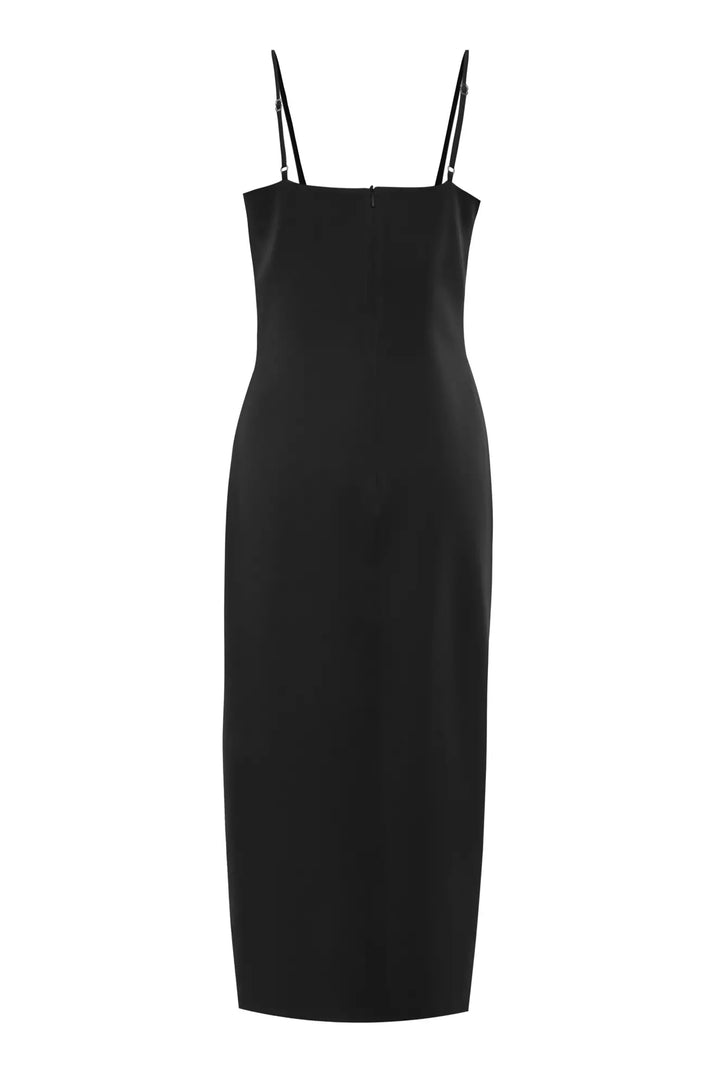 FRV Black crepe sleeveless midi dress - Waco
