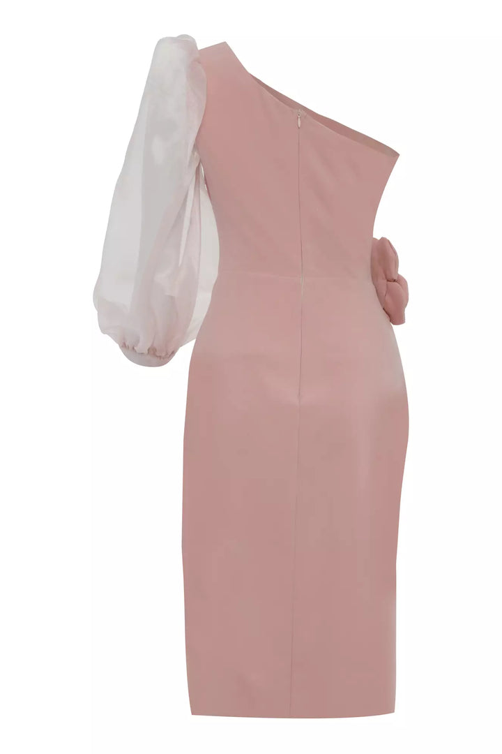 FRV Blush crepe single sleeve midi dress - Palm Coast