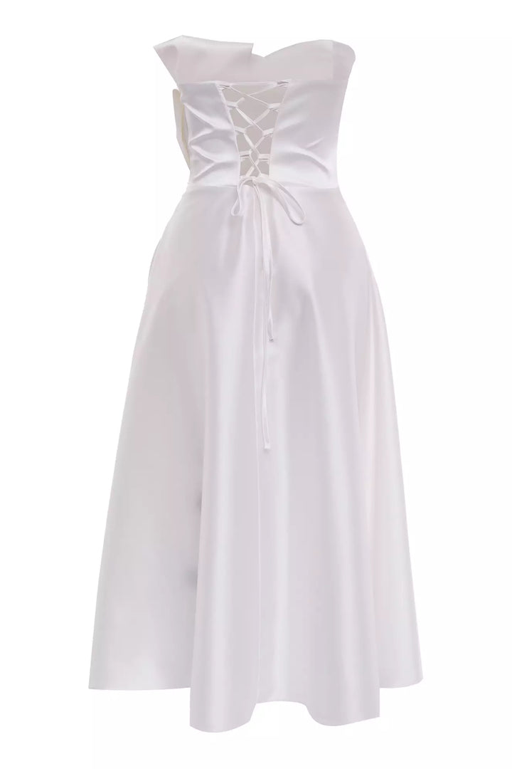 FRV White satin strapless maxi dress - Rockhampton