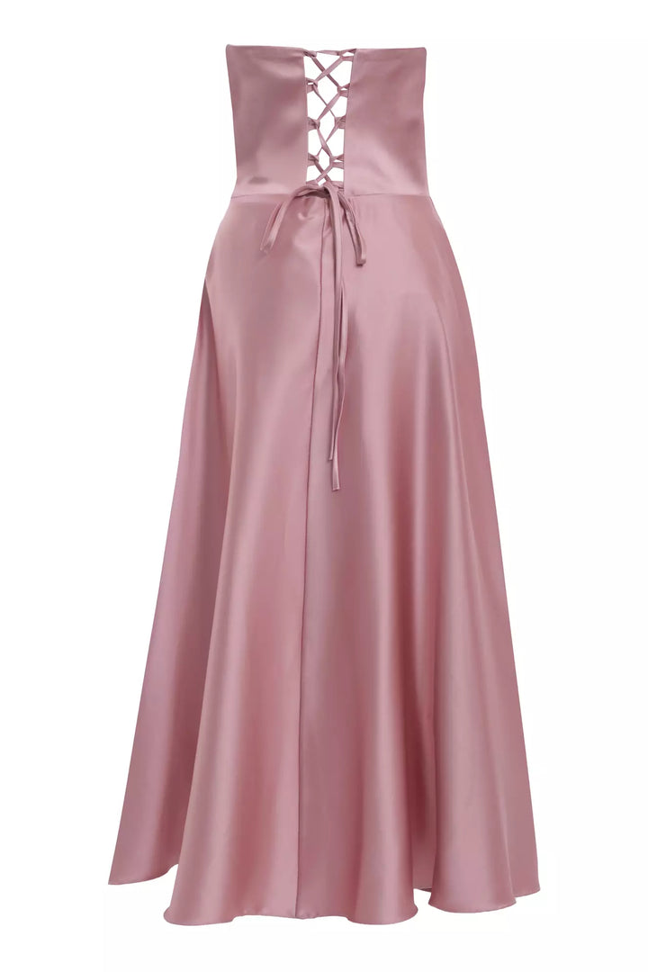 FRV Blush satin strapless maxi dress - Durango