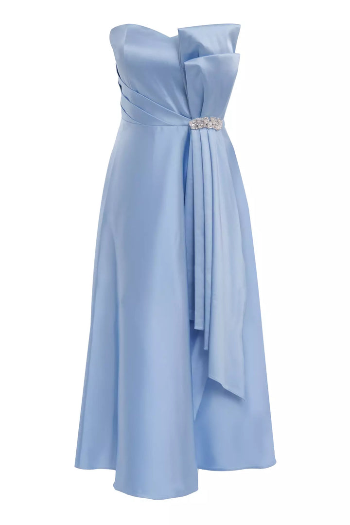 FRV Blue satin strapless maxi dress - Ellicott City