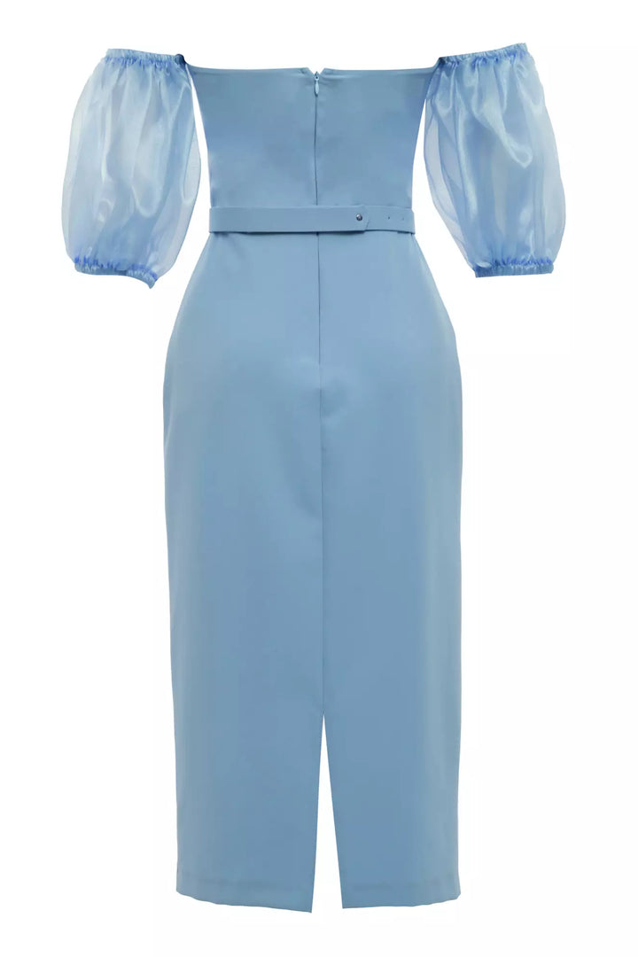 FRV Blue crepe strapless midi dress - Cuyahoga Falls
