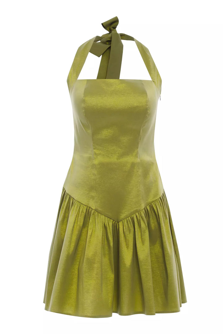 FRV Peanut green tafta strapless mini dress - Santarém